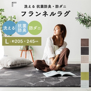 洗えるフランネルラグ 抗菌防臭・防ダニ ナイスデイ