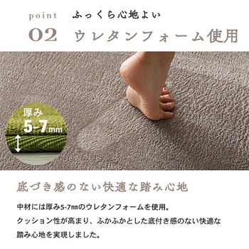 洗えるフランネルラグ 抗菌防臭・防ダニ ナイスデイ