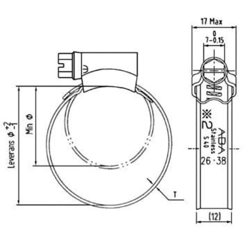 ABAホースバンド オリジナル 12mm (DIN) ABA