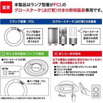 丸形LED32形/昼光色(6500K)/1800lm/Ra83 消費電力：12W グロー専用 エコリカ