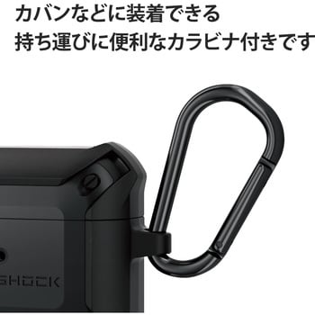 AirPods 第3世代 ケース カバー ZEROSHOCK 衝撃吸収 カラビナ付 