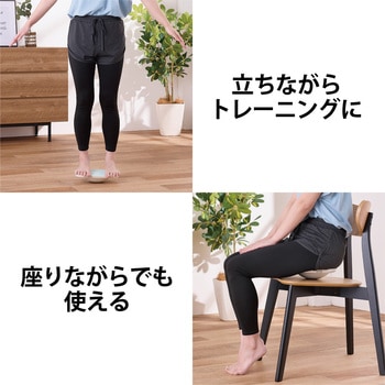 バランスボード 足つぼマット 2Way 体幹トレーニング 足裏刺激 滑り止め付 B5サイズ コンパクト エレコムヘルスケア