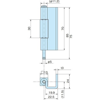 SUS製落し込み蝶番 ホシモト