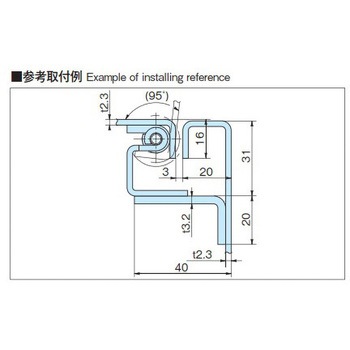 SUS製落し込み蝶番 ホシモト