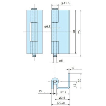 SUS製落し込み蝶番 ホシモト