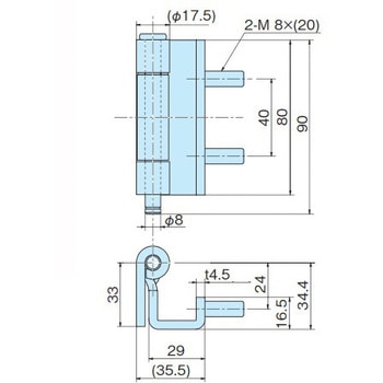 鉄製落し込み蝶番 ホシモト