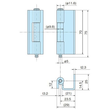 鉄製落し込み蝶番 ホシモト
