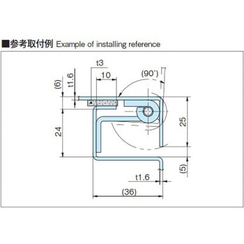 SUS製落し込み蝶番 ホシモト