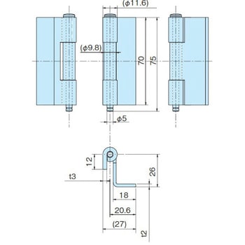 SUS製落し込み蝶番 ホシモト