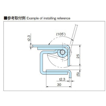 SUS製落し込み蝶番 ホシモト