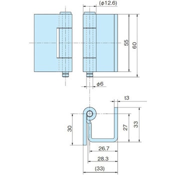SUS製落し込み蝶番 ホシモト