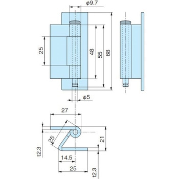 鉄製落し込み蝶番 - ホシモト