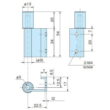 SUS製落し込み蝶番 ホシモト