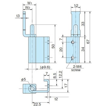 SUS製落し込み蝶番 ホシモト