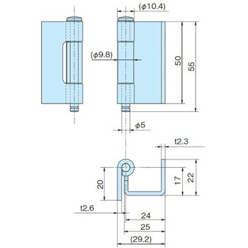 鉄製落し込み蝶番 ホシモト