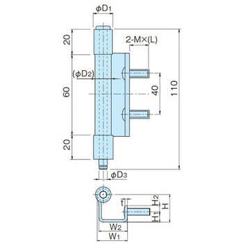 SUS製落し込み蝶番 ホシモト