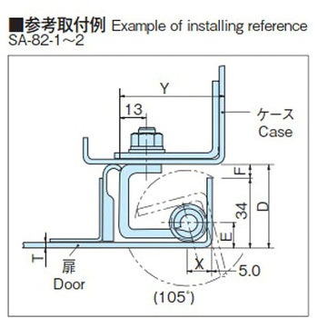SUS製落し込み蝶番 ホシモト