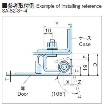 SUS製落し込み蝶番 ホシモト