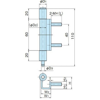 鉄製落し込み蝶番 ホシモト