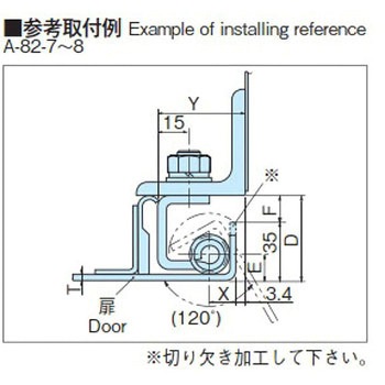 A-82-7 鉄製落し込み蝶番 1個 ホシモト 【通販モノタロウ】