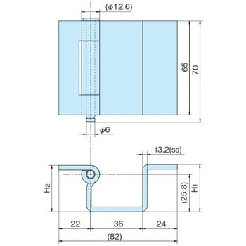 鉄製付き合せ蝶番 - ホシモト