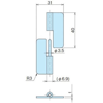 SUS製抜き差し蝶番 ホシモト