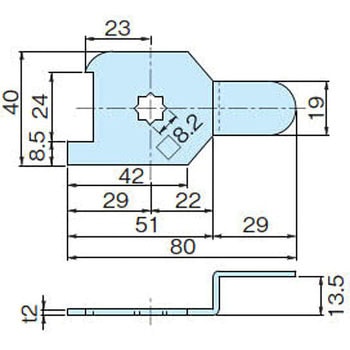 C-9-13 鉄製止め金 1個 ホシモト 【通販モノタロウ】