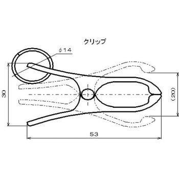 マンテルチェーン SUS304 片側リング・クリップ付 ラクテム