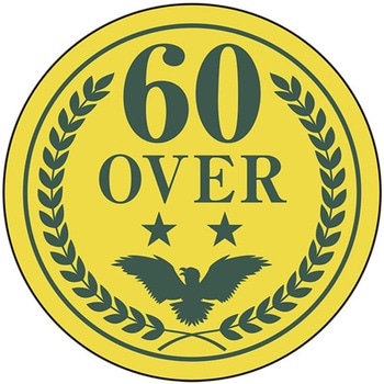 371-08 �w�����b�g�X�e�b�J�[ OVER60 ���j�b�g �\�����eOVER60 �c35mm��35mm 1�g(2��) 371-08 75674421