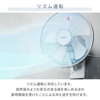 扇風機 壁掛け扇風機 DCモーター 30cm 上下左右自動首振り 風量5段階 タイマー 静音 YAMAZEN(山善)
