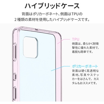 AQUOS sense6 SH-54B/SHG05 耐傷・耐衝撃ハイブリッドケース「CLEAR Tough」 ストラップホール付 LEPLUS