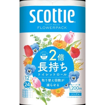 スコッティ フラワーパック2倍巻き 日本製紙クレシア