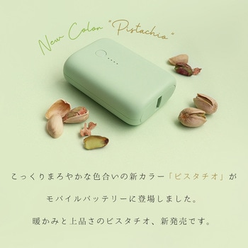 国内最小・最軽量PD対応 10000mAhモバイルバッテリー ピスタチオ MOTTERU