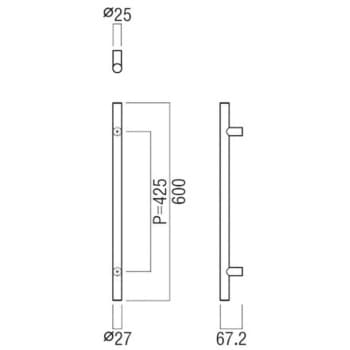 【オーダー】ドアハンドル 丸型 ストレートタイプ G1170 UNION(ユニオン)