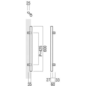 ドアハンドル ユニウッド(積層強化木) T4227 UNION(ユニオン) 取手