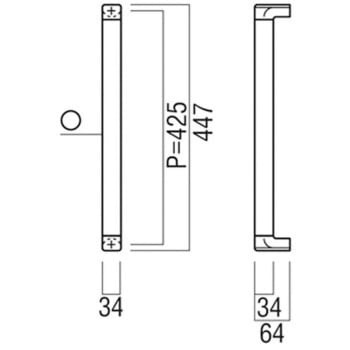 【オーダー】ドアハンドル 抗ウィルスハンドル H1232 UNION(ユニオン)