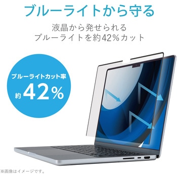 液晶保護フィルム MacBook Pro 14インチ (2021年モデル) のぞき見防止 プライバシーフィルター エレコム