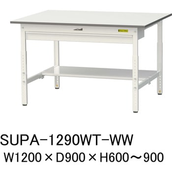 SUPA-1290WT-WW �y�ʍ�Ƒ�/�ω׏d150kg_����������_���C�h�����o���t_���ʒI�t_���[�N�e�[�u��150�V���[�Y_�ሳ�����~���V�� �R���H�� 75711548