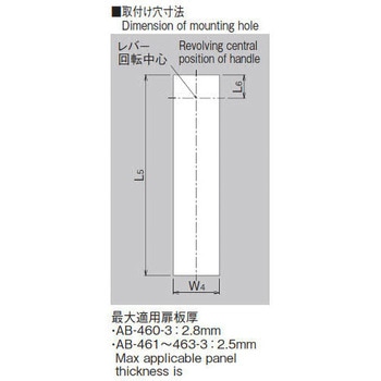 つまみタイプハンドル(シルバー塗装) ホシモト