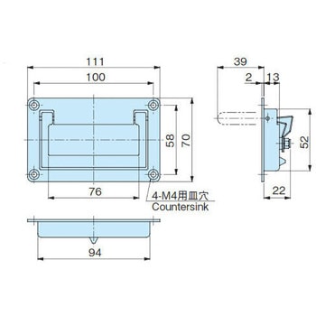 埋め込み取手 ホシモト