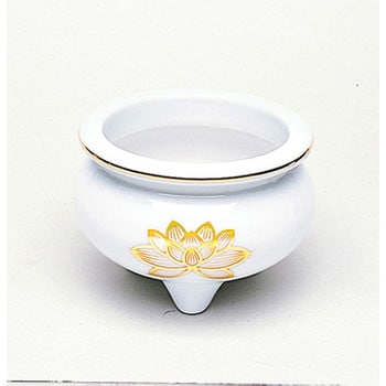 白上金ハス香炉 3.5寸 マルエス