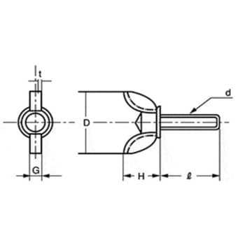 チタンプレス蝶ナット 由良産商 蝶ボルト 【通販モノタロウ】