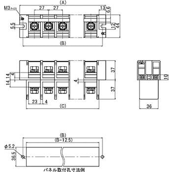 ML-5000-M8-9P 端子台 貫通型 1個 サトーパーツ 【通販サイトMonotaRO】