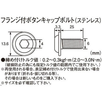 フランジ付ボタンキャップボルト K-CON(キタコ)