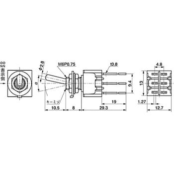 基本レバー形トグルスイッチ 微小電流用(G) Mシリーズ NKKスイッチズ(日本開閉器) トグルスイッチ本体 【通販モノタロウ】