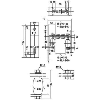 GUS-0020 アジャスト用ガイドローラー ステンレス枠 耐ナイロン 1