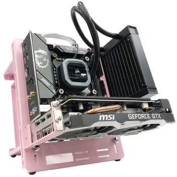 SMZ-2WBT-ITX-Pink 2WAY ベンチテーブル mini-ITX 1個 親和産業 【通販