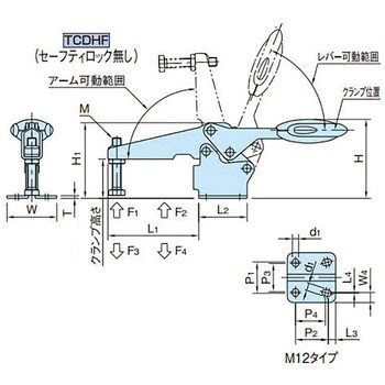 TCDHFL12280 セーフティロック付トグルクランプ 1個 イマオ