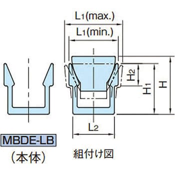 MBDE02LB ダブルエッジクランプ(長尺 本体) 1個 イマオ