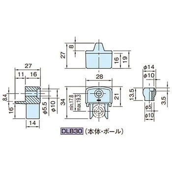 ドアロック ボールタイプ イマオコーポレーション 平蝶番 通販モノタロウ Dlb30